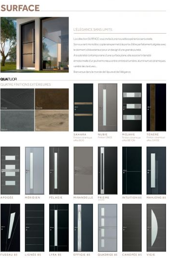 Portes d'entrée Aluminium