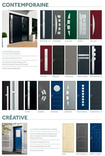 Portes d'entrée Aluminium