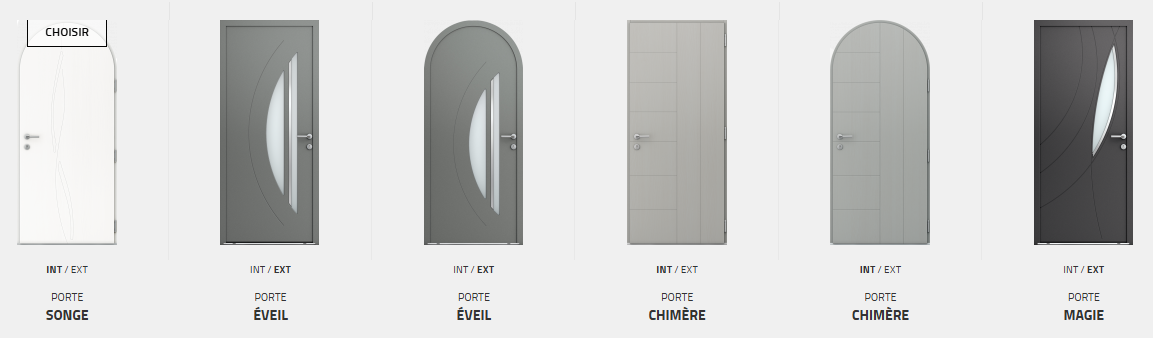 Portes d'entrée Aluminium / Bois