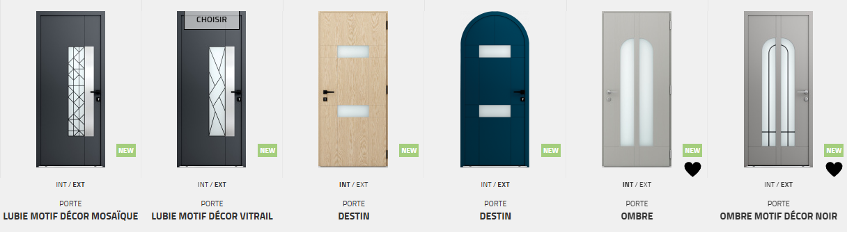 Portes d'entrée Aluminium / Bois