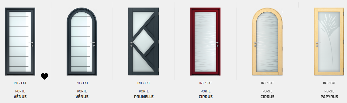 Portes d'entrée Aluminium / Bois