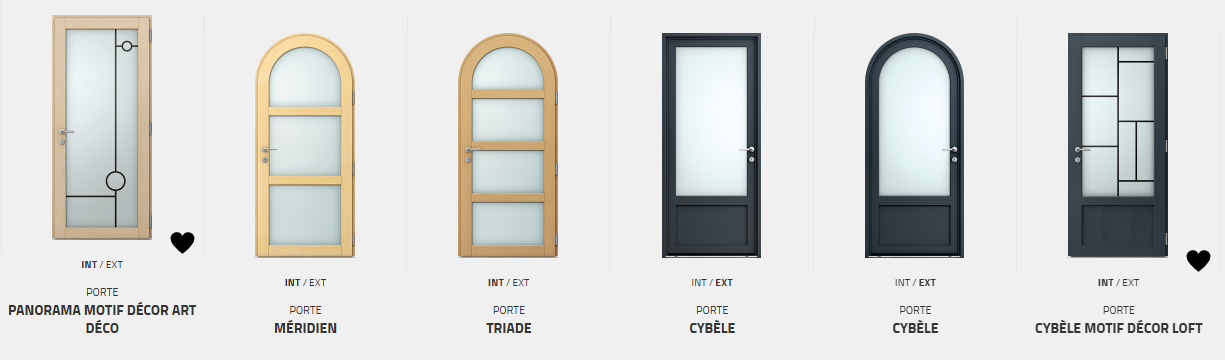 Portes d'entrée Aluminium / Bois
