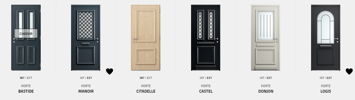 Portes d'entrée Aluminium / Bois